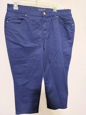 Chico's Slim Leg Crop Pants NWT Blue Womans 2.5/14P